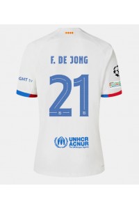 Fotbalové Dres Barcelona Frenkie de Jong #21 Venkovní Oblečení 2023-24 Krátký Rukáv